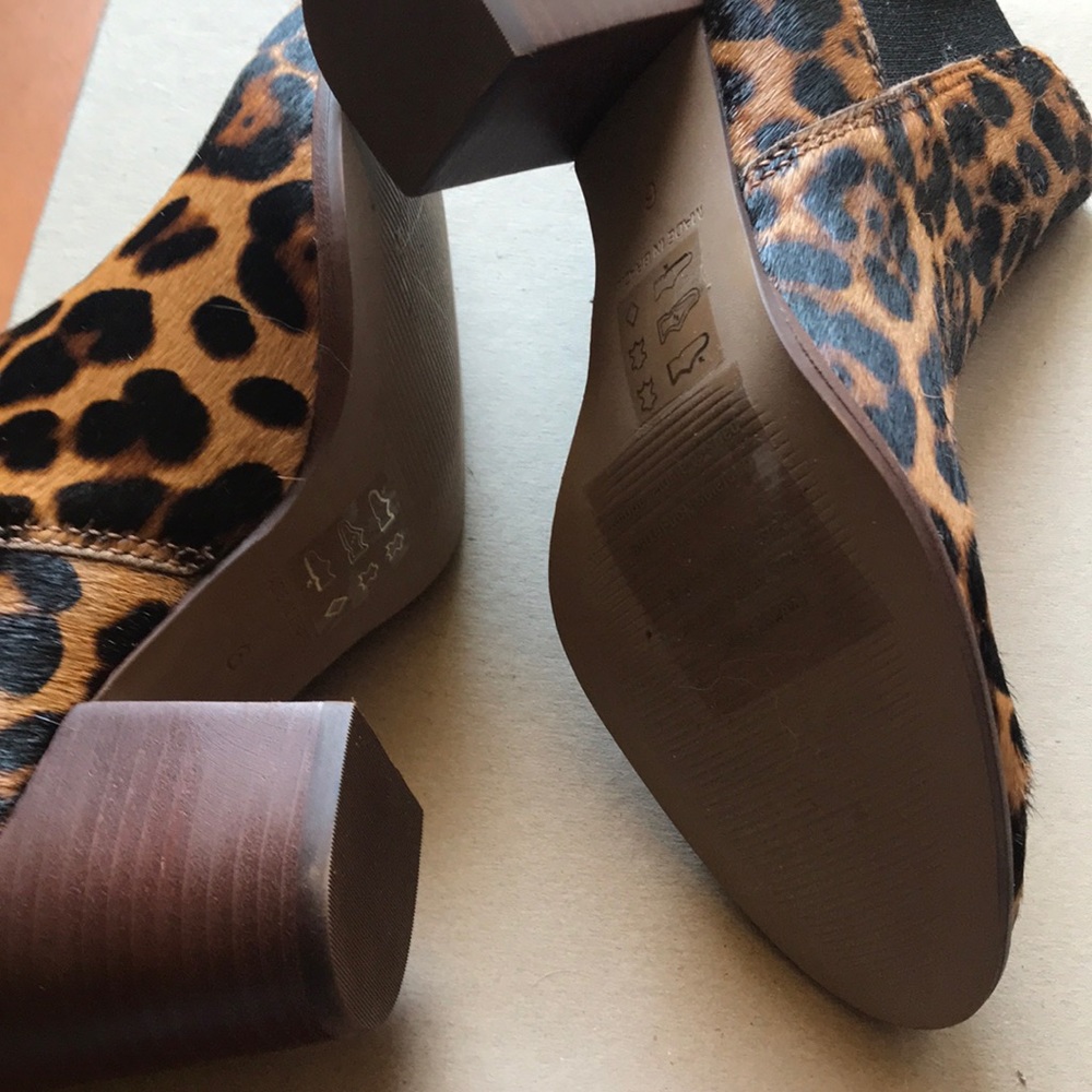 Madewell the Reagan boot in leopard calf hair sz 6 - Picture 4 of 6